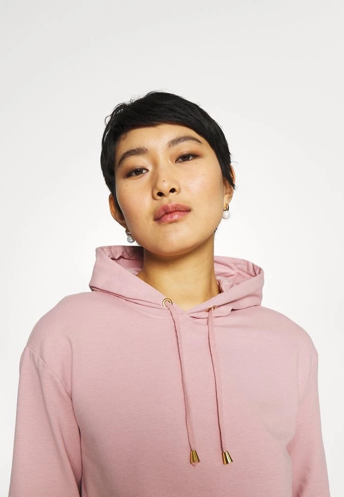 Pulls De Golf ANNA FIELD Anna Field Basic Loose Hoodie With Gold Trim Rose Femme | YPA-4580380